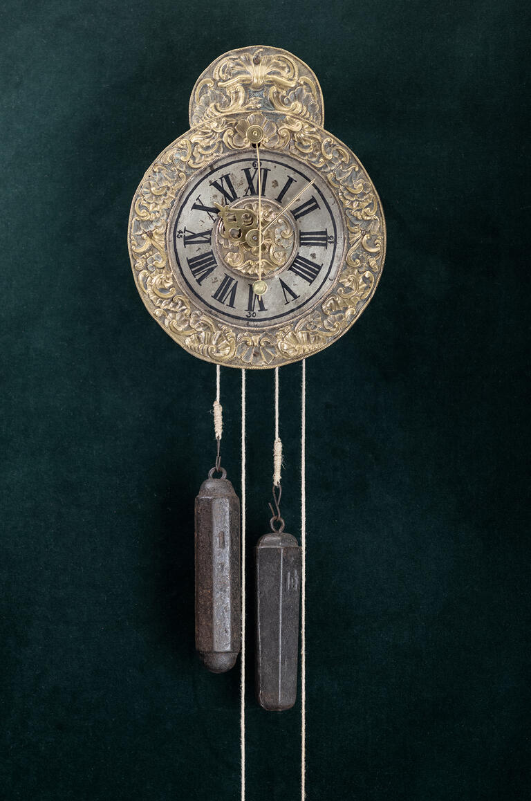 Duitse Eisenuhr Zappler of Kuchwanzpendel ca 1740